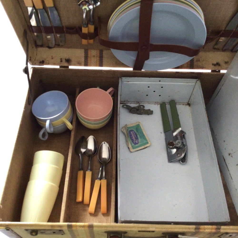 Vintage Warren Picnic Basket Suitcase